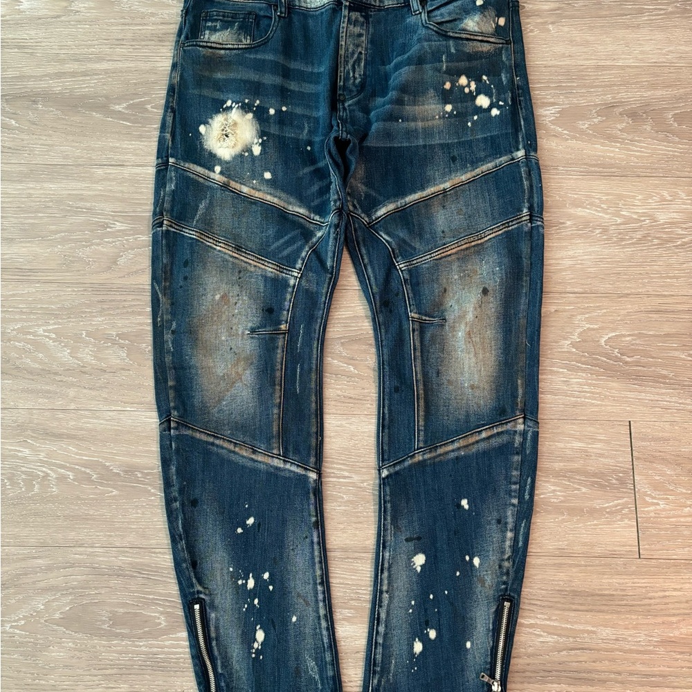 MacKeen Market Blue Distressed Denim Size 38